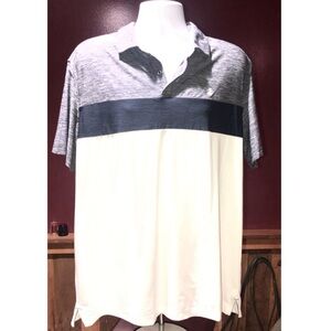 IZOD Men’s Performance Advantage Stretch Polo blue and white XL